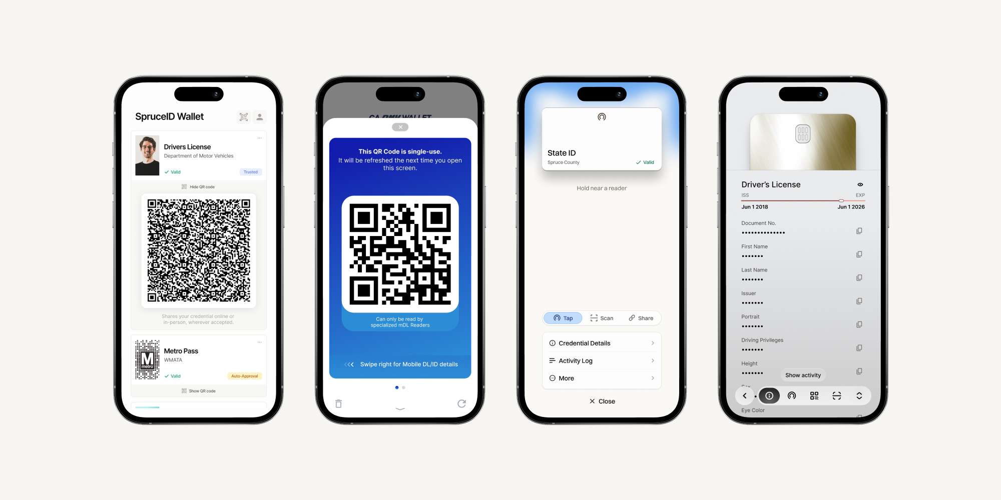 Evolution of credential detail views in the CA DMV Wallet
